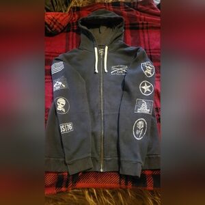 Grunt Style Patch Full Zip Hoodie Black M